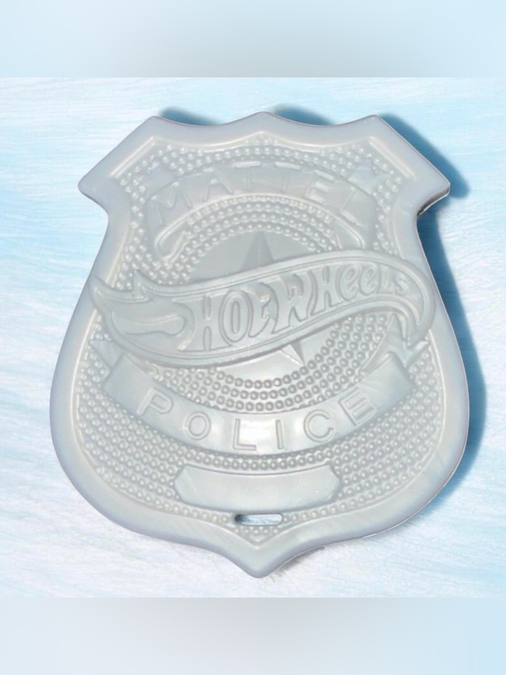 Vintage Mattel Hot Wheels Plastic Clip-On Police Badge